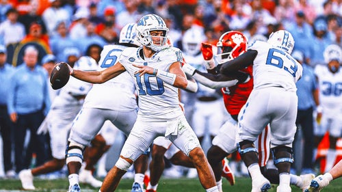 COLLEGE FOOTBALL Trending Image: Former North Carolina QB Drake Maye discusses visits with Giants, Commanders